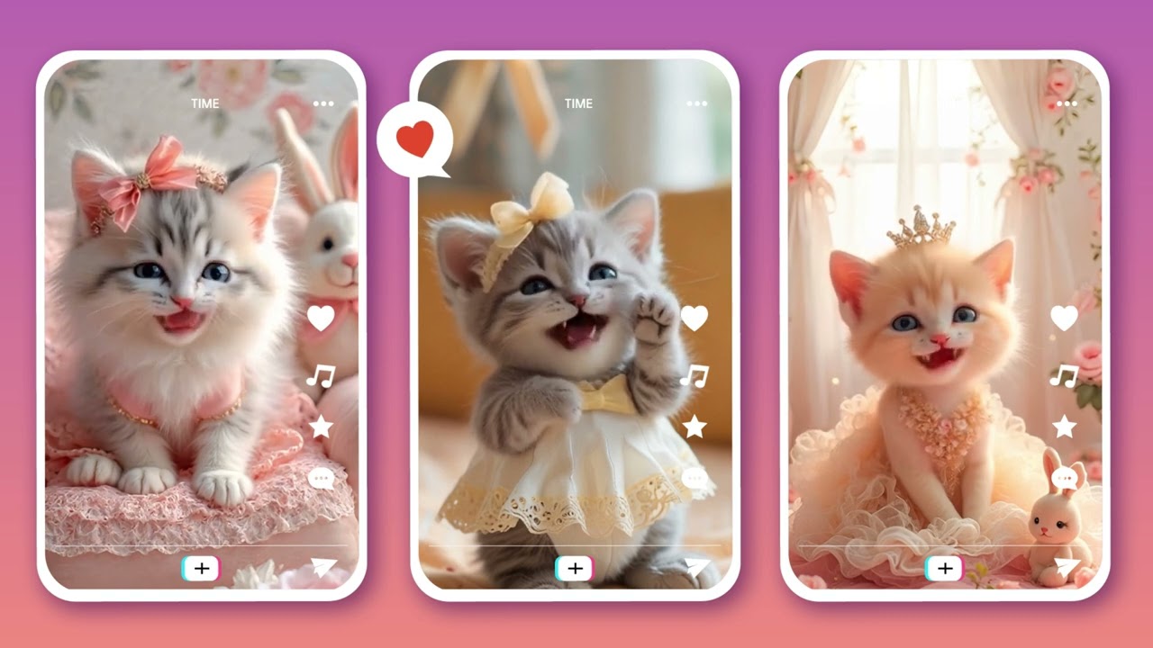 Cutest Kitties Ever Sing the Silliest Song! 😹🎀🎶#cute #cat