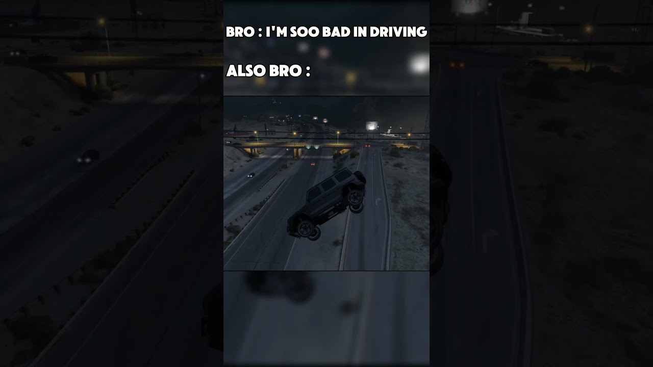 Most INSANE Night Drive Gone Wrong in GTA History! #gta #gta5 #gtastunt #shorts