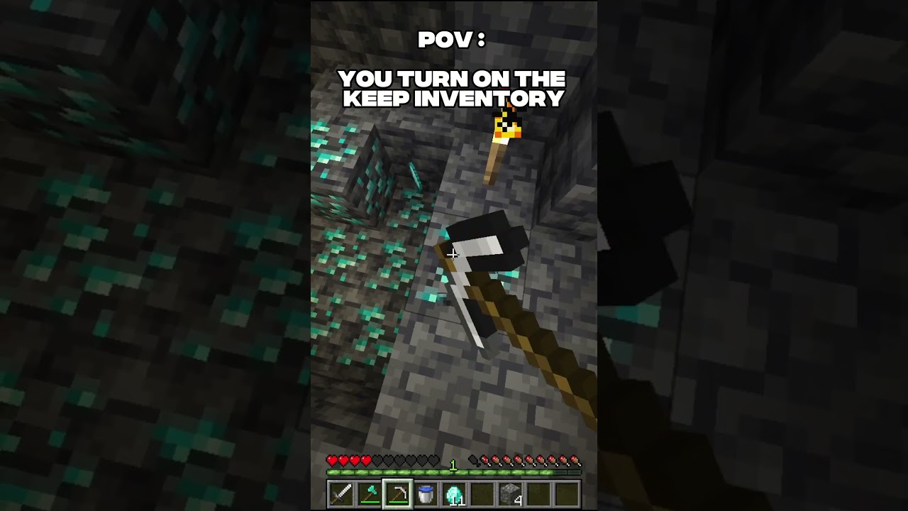 What’s REALLY Happening When You Turn On Keep Inventory in Minecraft? #shorts