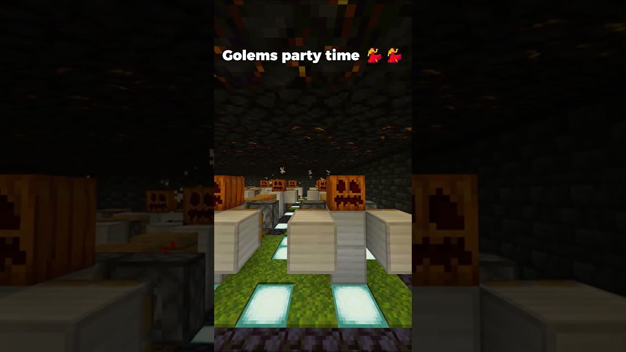 Minecraft Golems Having the Best Party Ever! #shorts